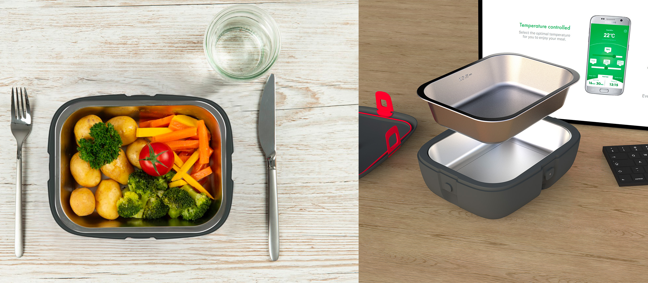 Heatbox: A Portable, Wireless, Smart, Self-Heating Lunchbox - IoT