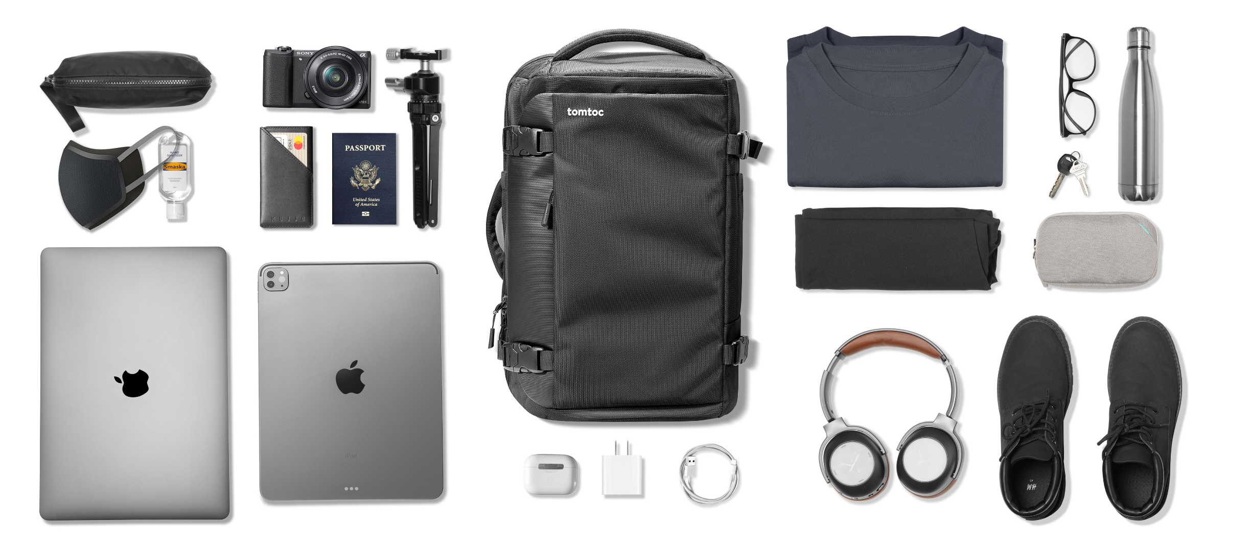 tomtoc Navigator - T66 Travel Laptop Backpack